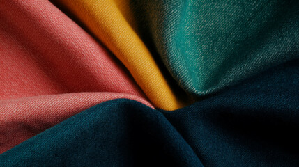 Poster - Vibrant colored denim background with subtle texture for creative design