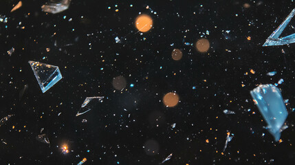 Aufkleber - Abstract concrete background with embedded glass fragments for modern design