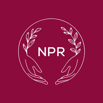 NPR letter logo design vector logo modern alphabet font overlap style. calligraphy designs for logo, Poster, Invitation, etc.