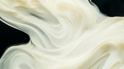 Aufkleber - Abstract creamy texture with fluid swirls in natural tones for creative design