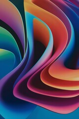 Poster - Abstract 3d cover with bright gradient abstract liquid fluid color shape vibrant gradient modern graphic texture vector 3d illustration