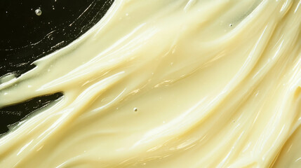 Poster - Creamy waves on metallic surface - abstract textured background