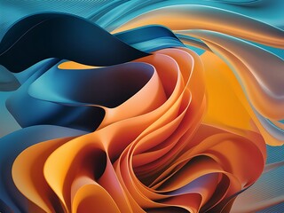 Poster - Abstract 3d cover with bright gradient abstract liquid fluid color shape vibrant gradient modern graphic texture vector 3d illustration