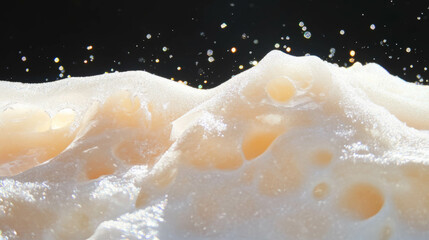 Poster - Creamy ice crystal background with light reflections