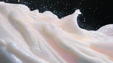 Poster - Creamy background with edible glitter and sparkling texture for design use