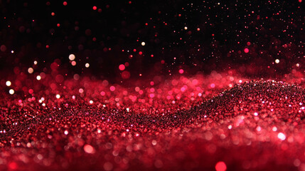 Poster - Vibrant crimson red light with glittering texture for festive and luxurious designs