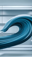 Poster - Elegant abstract smooth swoosh speed blue wave modern stream background vector illustration