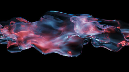 Poster - Abstract background of dark viscous fluid with subtle red highlights