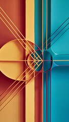 Poster - Colorful abstract background using minimal geometry as an element