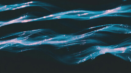 Poster - Ethereal spiderweb threads in abstract motion for creative design