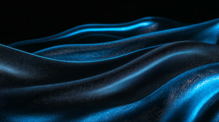 Poster - Abstract waves and textures of denim with subtle striped pattern for design and background use