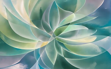 Leinwandbilder - A soothing abstract glow soft lines background