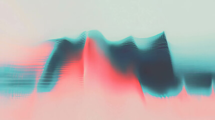 Poster - Abstract digital glitch art background with distorted wave texture for creative design