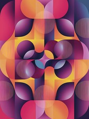 Poster - Trendy abstract business card with gradients of balls shapes on background creative geometric wallpaper graphic vector art abstract geometric background design