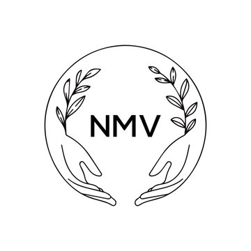 NMV creative minimalist letter logo.