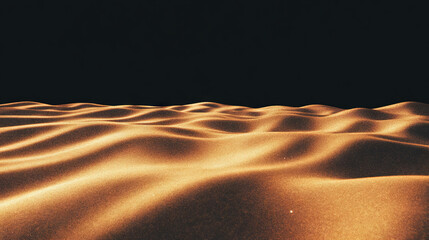 Aufkleber - Golden desert dunes at night with soft light and shadows