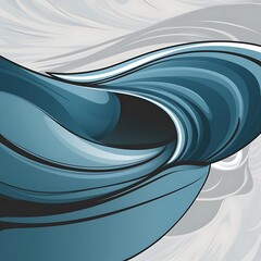 Poster - Elegant abstract smooth swoosh speed blue wave modern stream background vector illustration