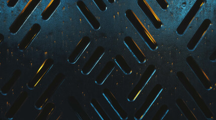Poster - Abstract embossed metal background with geometric designs for creative projects