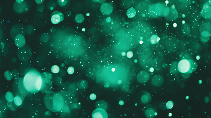 Fototapete - Vibrant emerald bokeh background with rich green color for design and decoration