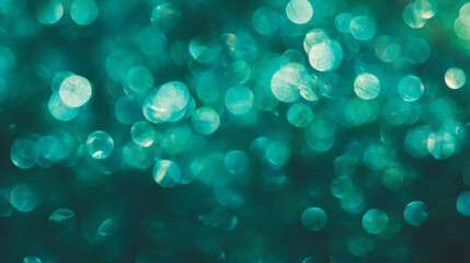 Fototapete - Emerald bokeh background for elegant design projects