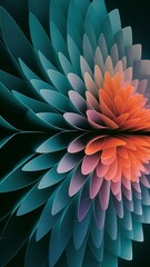 Leinwandbilder - Gradient circles with shadows vector techno abstract background modern overlapping forms wallpaper background design template