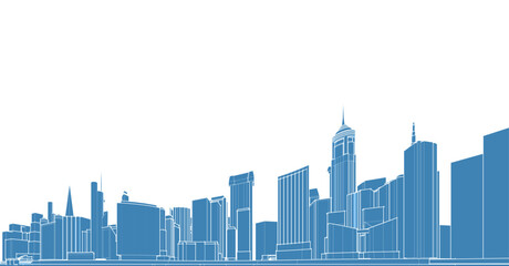 Poster - modern city panorama 3d illustration	
