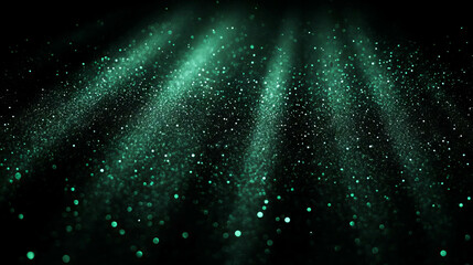 Poster - Abstract mint light rays and blurred sparkle background for design