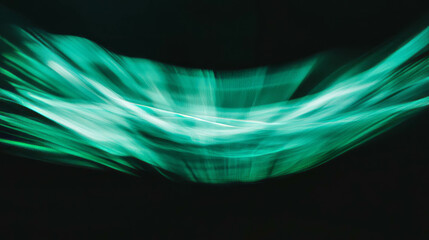 Poster - Abstract mint light rays with blurred movement for dynamic background design