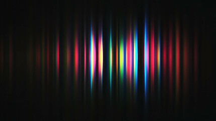 Poster - Vibrant rainbow light rays on dark background for design