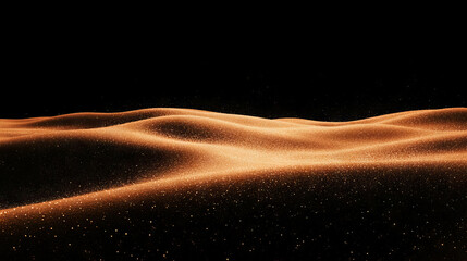 Aufkleber - Elegant sand dunes with shimmering particles and light gradient for background design