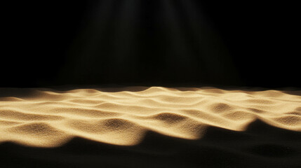 Poster - Mesmerizing landscape of illuminated sand dunes in dramatic light for artistic and natural design