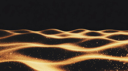 Poster - Mesmerizing waves of golden sand with light reflections for elegant design