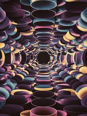 Poster - Rings and circles geometric abstract background for wallpaper banner backdrop