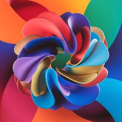 Poster - Abstract 3d cover with bright gradient abstract liquid fluid color shape vibrant gradient modern graphic texture vector 3d illustration