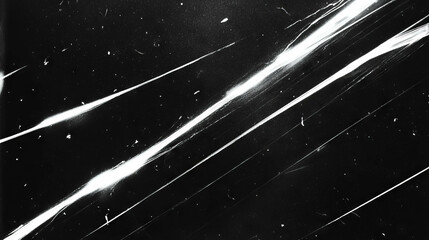 Poster - Abstract background with flickering white light streaks on dark surface