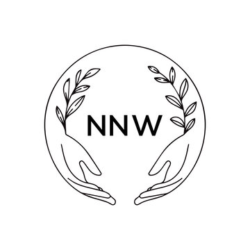 NNW creative minimalist letter logo.