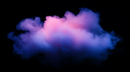 Poster - Enchanting flow of purple smoke on dark background for mystical designs