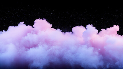 Aufkleber - Dreamy purple and pink smoke with night sky for creative design