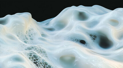 Poster - Abstract foam texture with dynamic shapes and gentle curves for creative background design