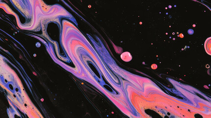 Poster - Vibrant abstract waves and colorful foam patterns for creative background design