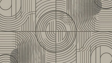 Leinwandbilder - Creative geometric wallpaper minimal abstract background circle and wave composition vector illustration for wallpaper banner background or landing page