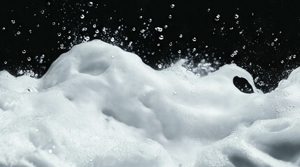 Poster - Dynamic foam texture on dark background for creative design