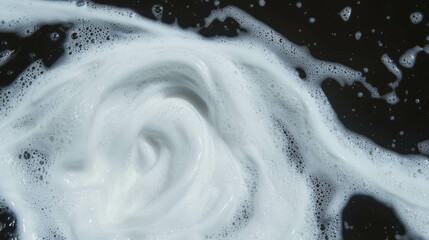 Poster - Abstract foam swirl pattern with vortex design for background and texture