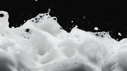 Poster - Abstract flowing foam texture with dynamic white smeared background