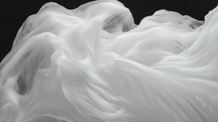 Poster - Abstract flowing foam waves creative background design for modern art projects