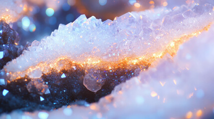 Poster - Mesmerizing geode texture with sparkling crystal inclusions for elegant background design