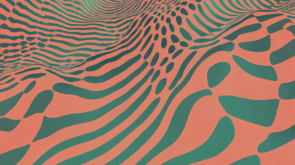 Poster - Vibrant abstract background with distorted geometric patterns for creative design