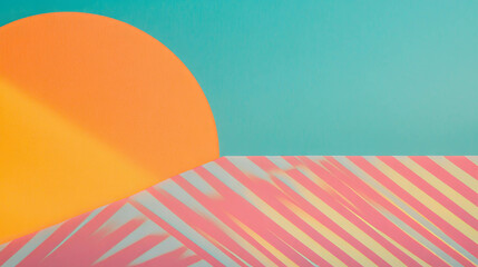 Aufkleber - Vibrant geometric abstract background with contrasting shapes for design projects
