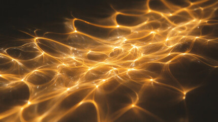 Poster - Abstract golden light background with ethereal patterns for design and decoration