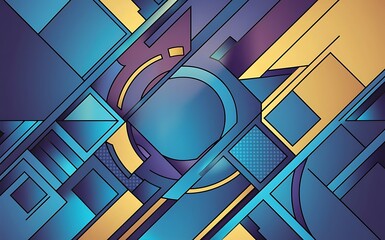 Leinwandbilder - Vector modern geometric abstract background design